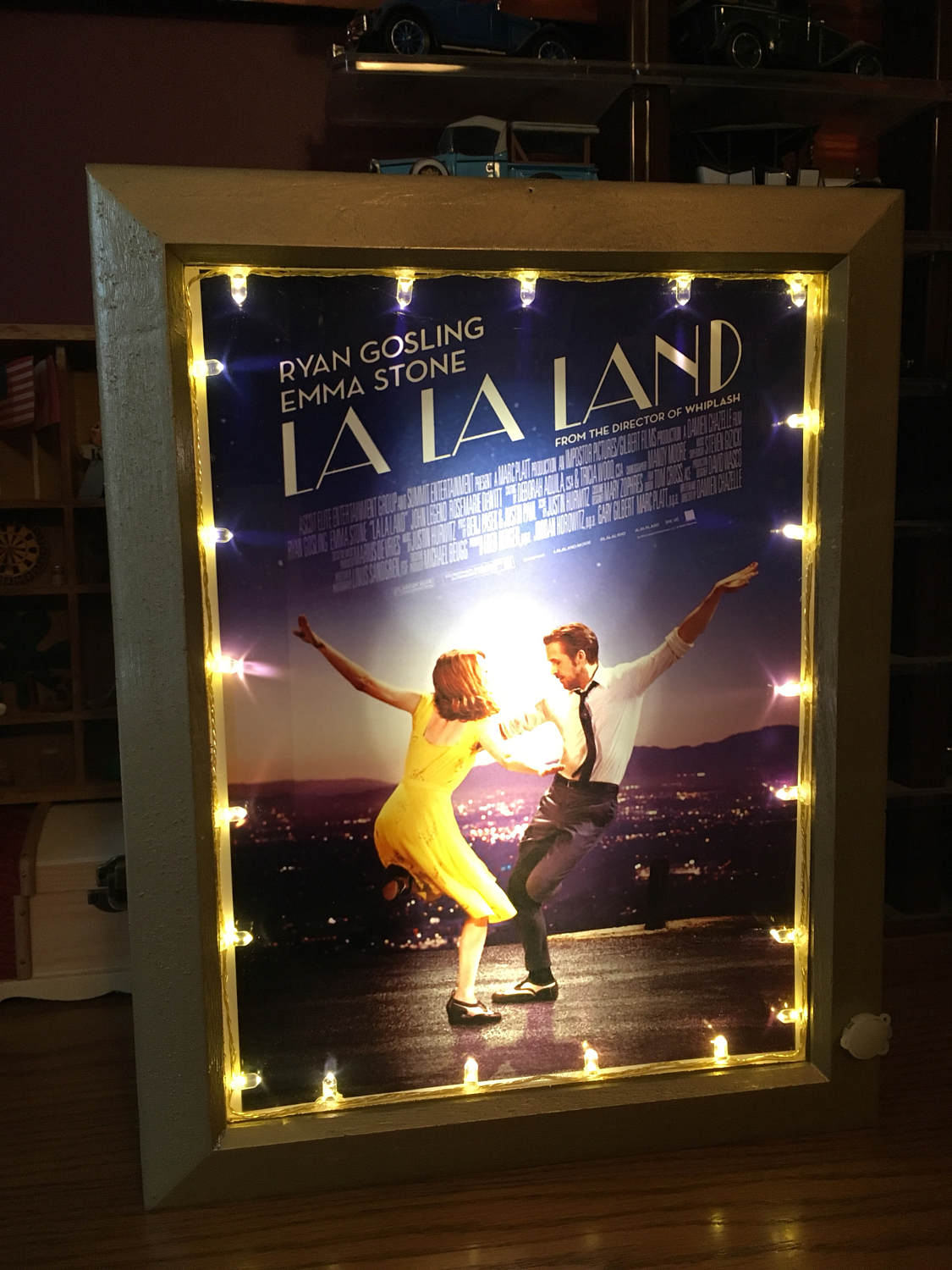 La La Land Movie Poster With Lights Sound Mini Marquee