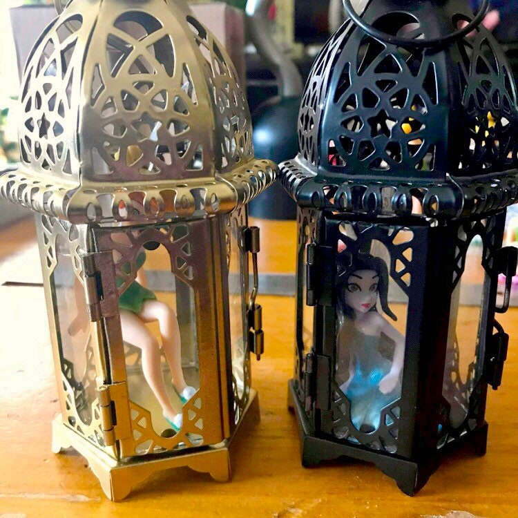 tinkerbell in lantern figurine