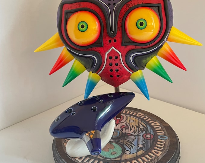 ZELDA Mask of Majora (for display only) with fully playable Ocarina of Time