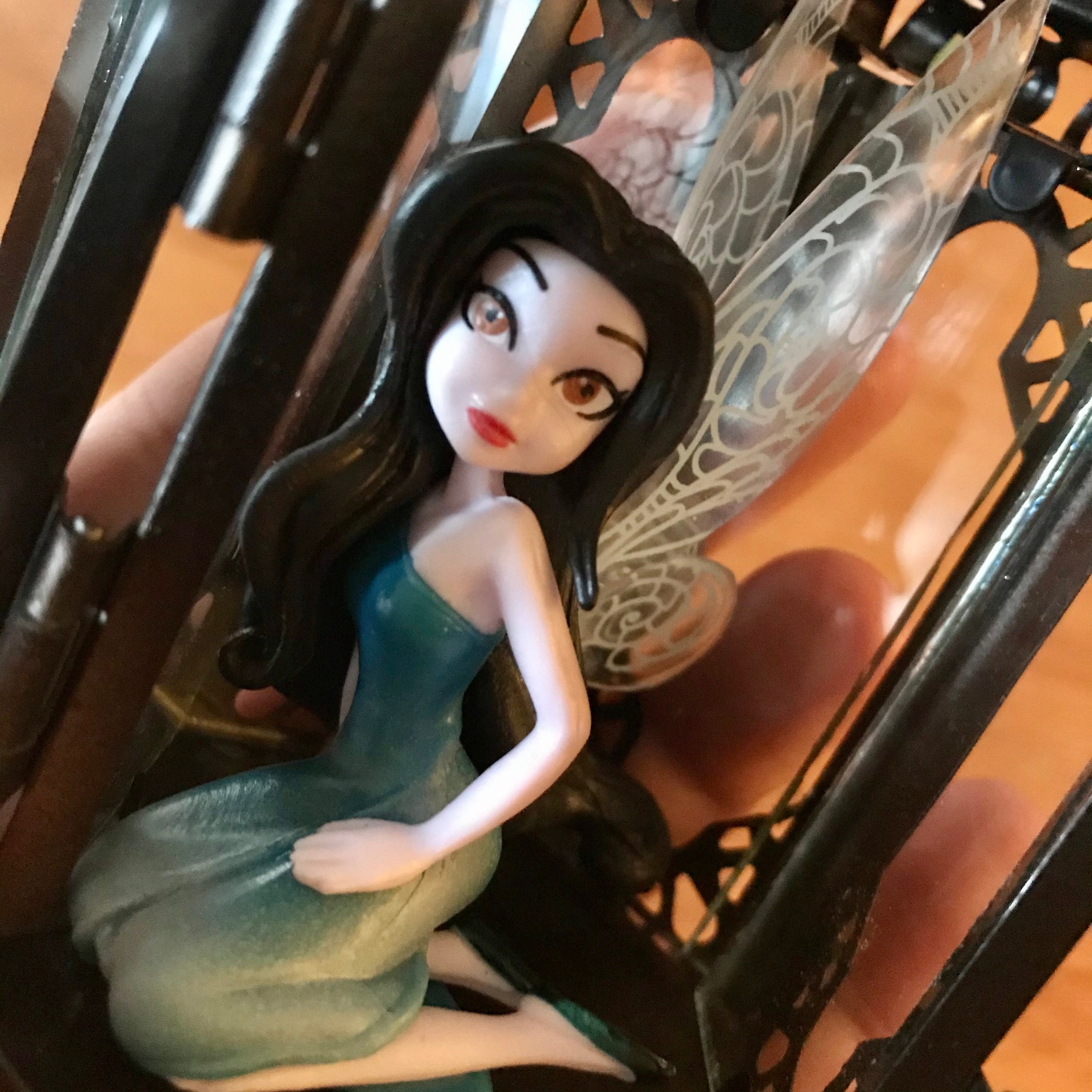 tinkerbell in lantern figurine