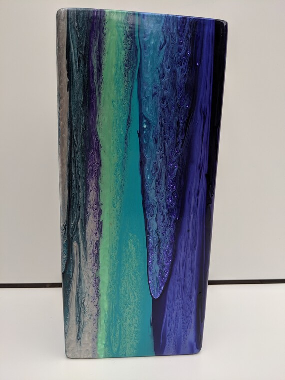 Hand Painted Modern Art Square Ceramic Vase Home Decor Vases Etsy