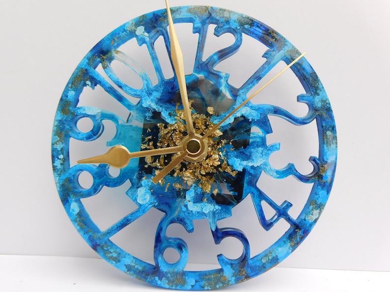 Colour Variety Original Clock, 14.5cm Silent Resin Wall Clock, Sweeping Hands. Beautiful & Functional Modern Art. Eco Packaging Option image 7