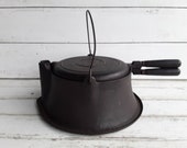 Antique Wagner Ware Sidney -0- Cast Iron Tall Base Waffle Maker Number 8 Pat 39 D February 22, 1910 Wagner Waffle Irons