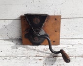 Antique Coffee Grinder by Peck, Stow Wilcox circa 1800s, Wall Mount Side Grinder Vintage Rustic Primitive Kitchen Decor Farmhouse Decor