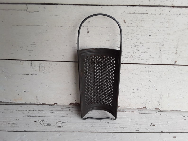 Italy Kitchen, Early Cheese Grater Half Moon Half Round Steel Primitive Handmade Kitchen Classic From Italy