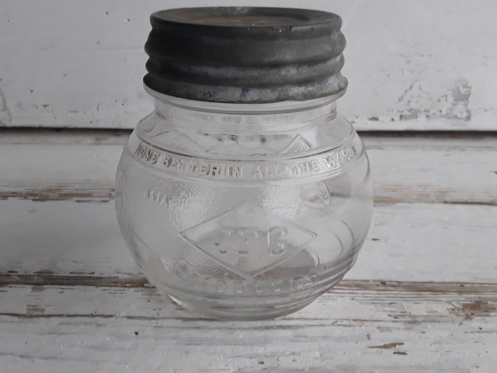 JFG Globe Peanut Butter Jar 1 Lb. none Better in All the Etsy