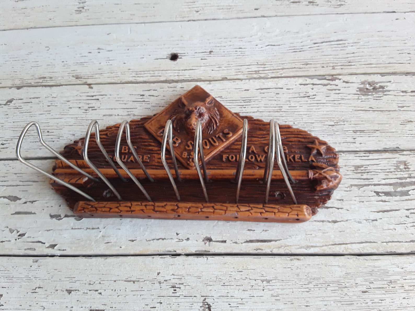 Vintage Cub Scouts of America Tie Rack, Cub Scouts, Hooks, Be Square, A ...