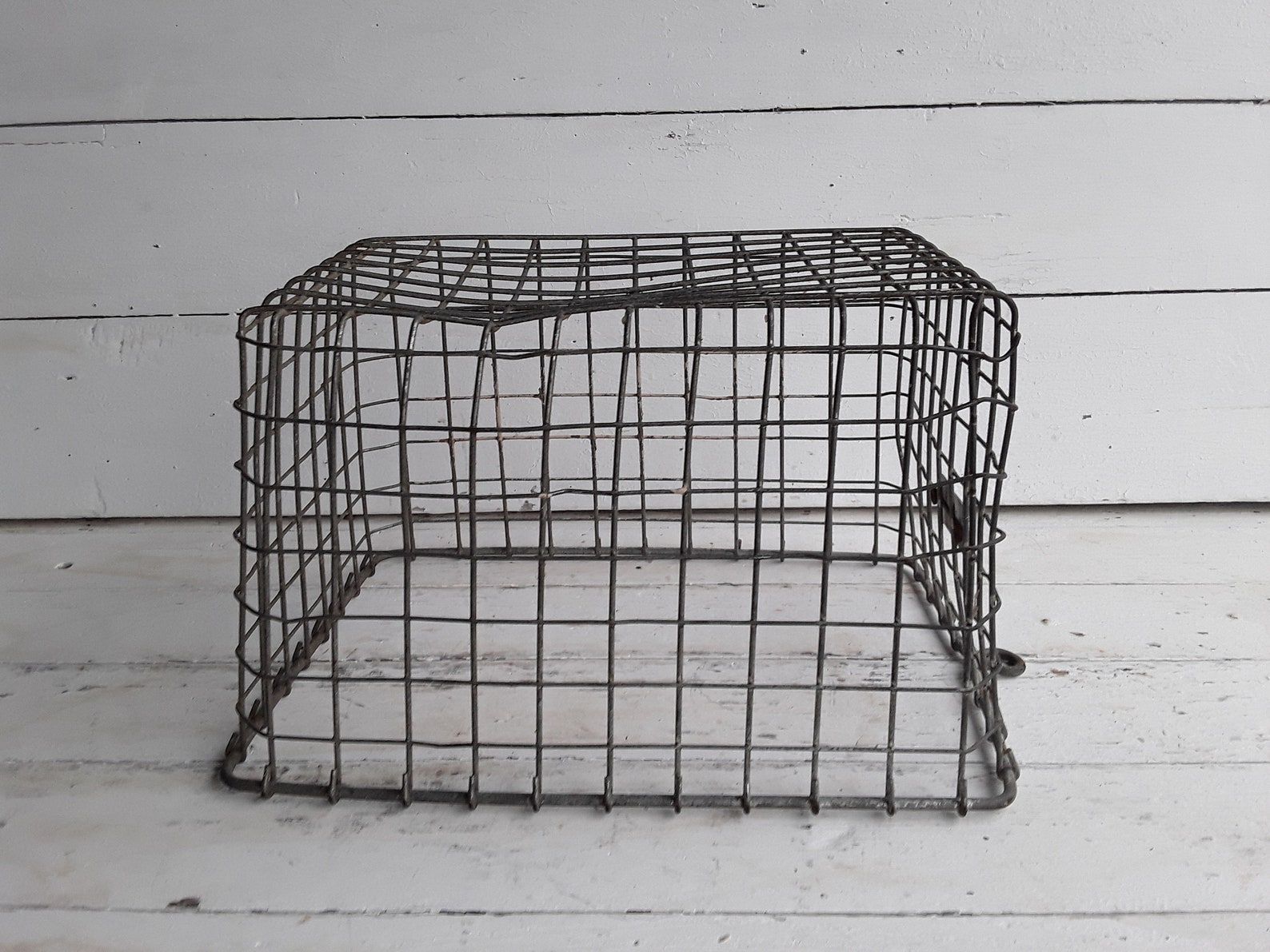 Vintage Coal Miner's Metal Wire Basket kaspar Wire Etsy