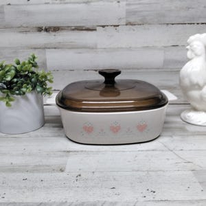 Vintage 1990 Corning Ware Forever Your Casserole Dish with Lid  / Covered Casserole Dish  / Vintage Corning Ware