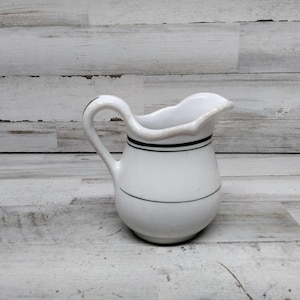 Vintage Caribe China Pitcher/ Creamer 1925. / Small Buffalo China Pitcher  / Ironstone Pitcher/Creamer