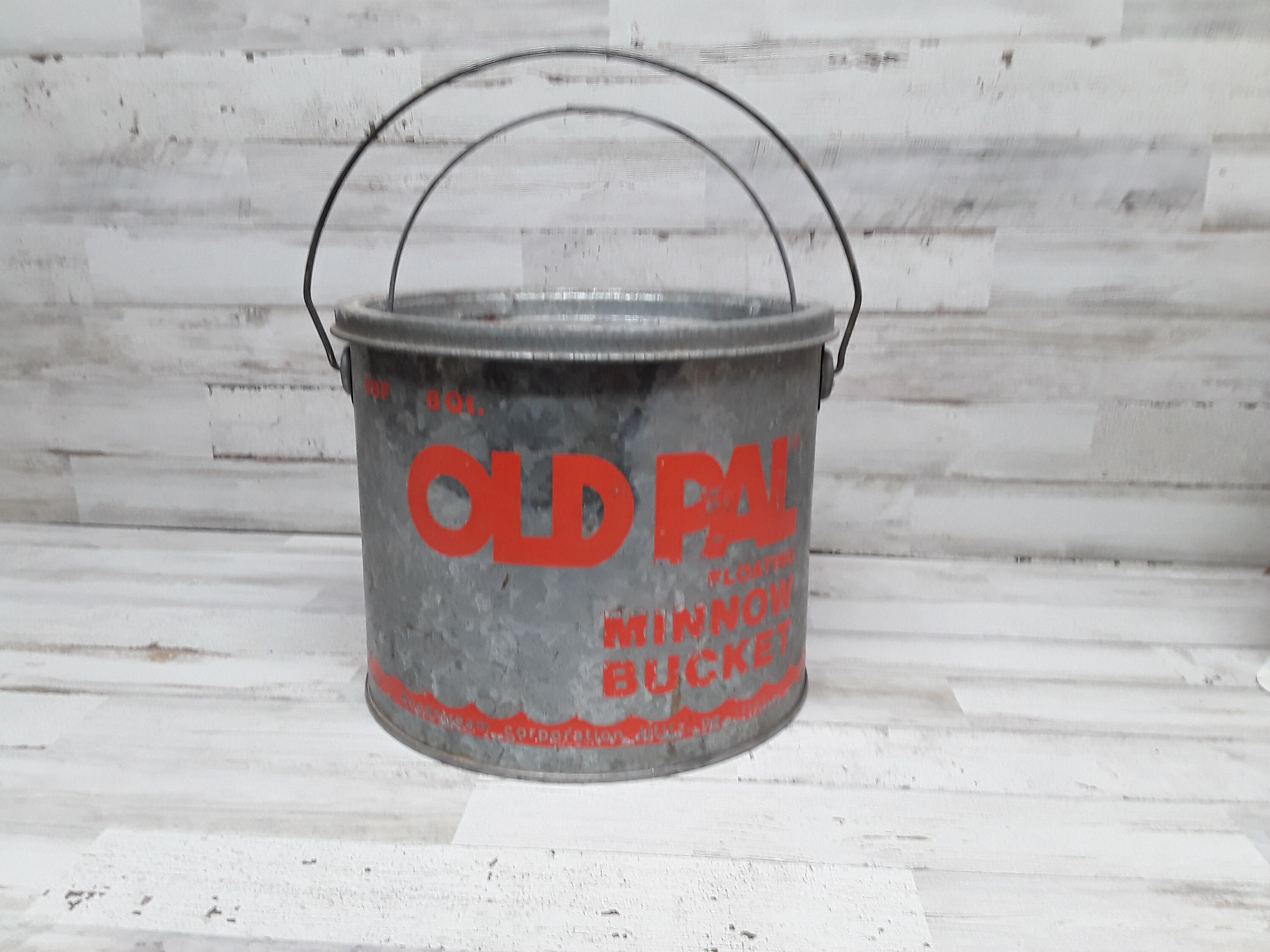 Vintage Old Pal Floating Minnow Bucket / 8 Quart 88F / Etsy