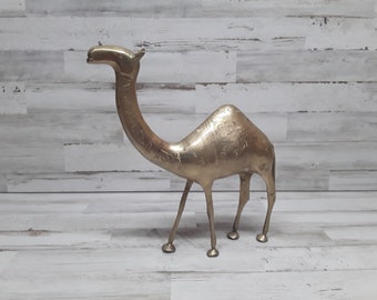 Vintage Brass Camel  / Camel Decor  / Brass Decor  / Tier Tray Decor  / Hutch  Decor  / Bookcase Decor