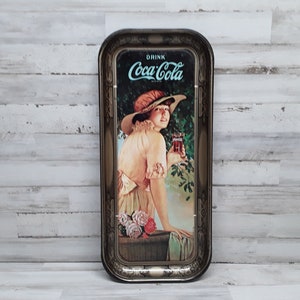 Coca-Cola Metal Serveerschaal / Heerlijk en Verfrissend / Coke Serveren / Reclame USA 1972
