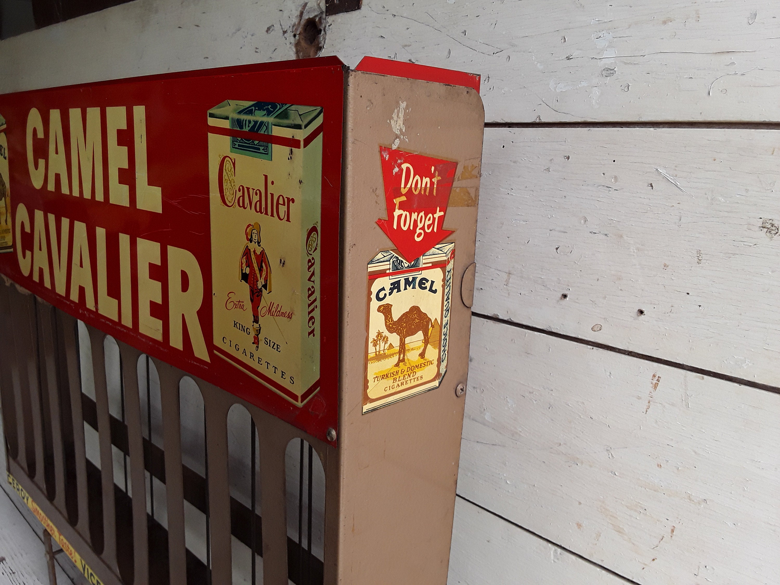 Camel & Cavalier Cigarette Advertising Metal Display Rack, Store