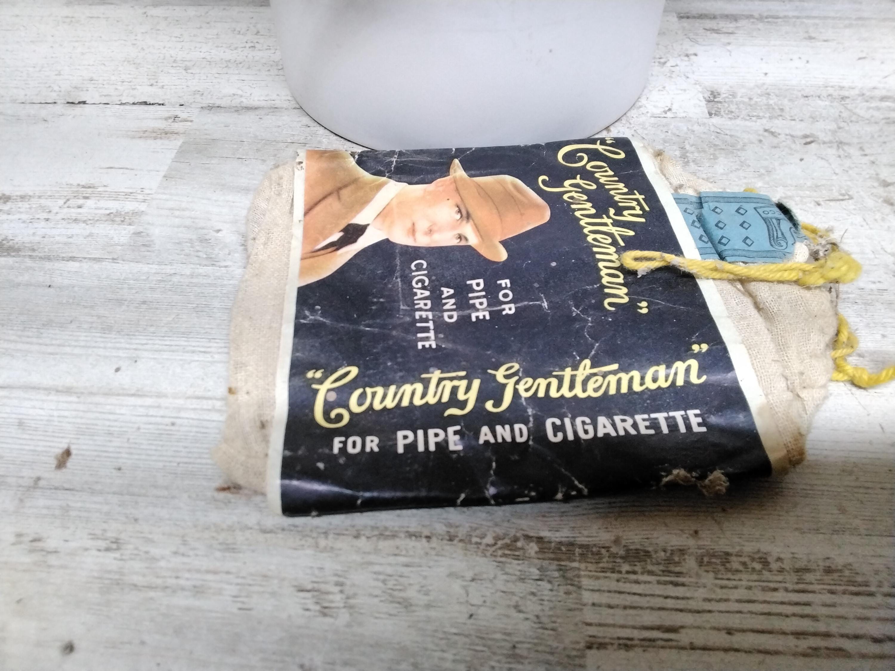 country gentleman tobacco pouch Vintage County Gentleman Tobacco Sack, Depressiom Era
