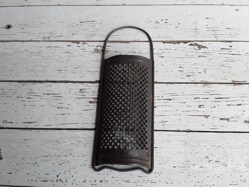 Italy Kitchen, Early Cheese Grater Half Moon Half Round Steel Primitive Handmade Kitchen Classic From Italy