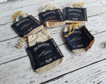our advertiser smoking tobacco Antique RJR Large Cloth Bags Health Claims in Cigarette Advertising