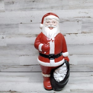 Vintage Santa Blow Mold   / Table Top Santa  / Old Santa Blow Molds