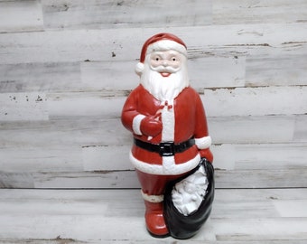 Vintage Santa Blow Mold   / Table Top Santa  / Old Santa Blow Molds