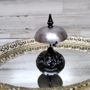 Antique Front Desk Bell / Hotel Service Bell. / Cast Iron/ Steel Service Bell / Lobby Bell image 10