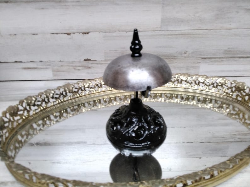 Antique Front Desk Bell / Hotel Service Bell. / Cast Iron/ Steel Service Bell / Lobby Bell image 10