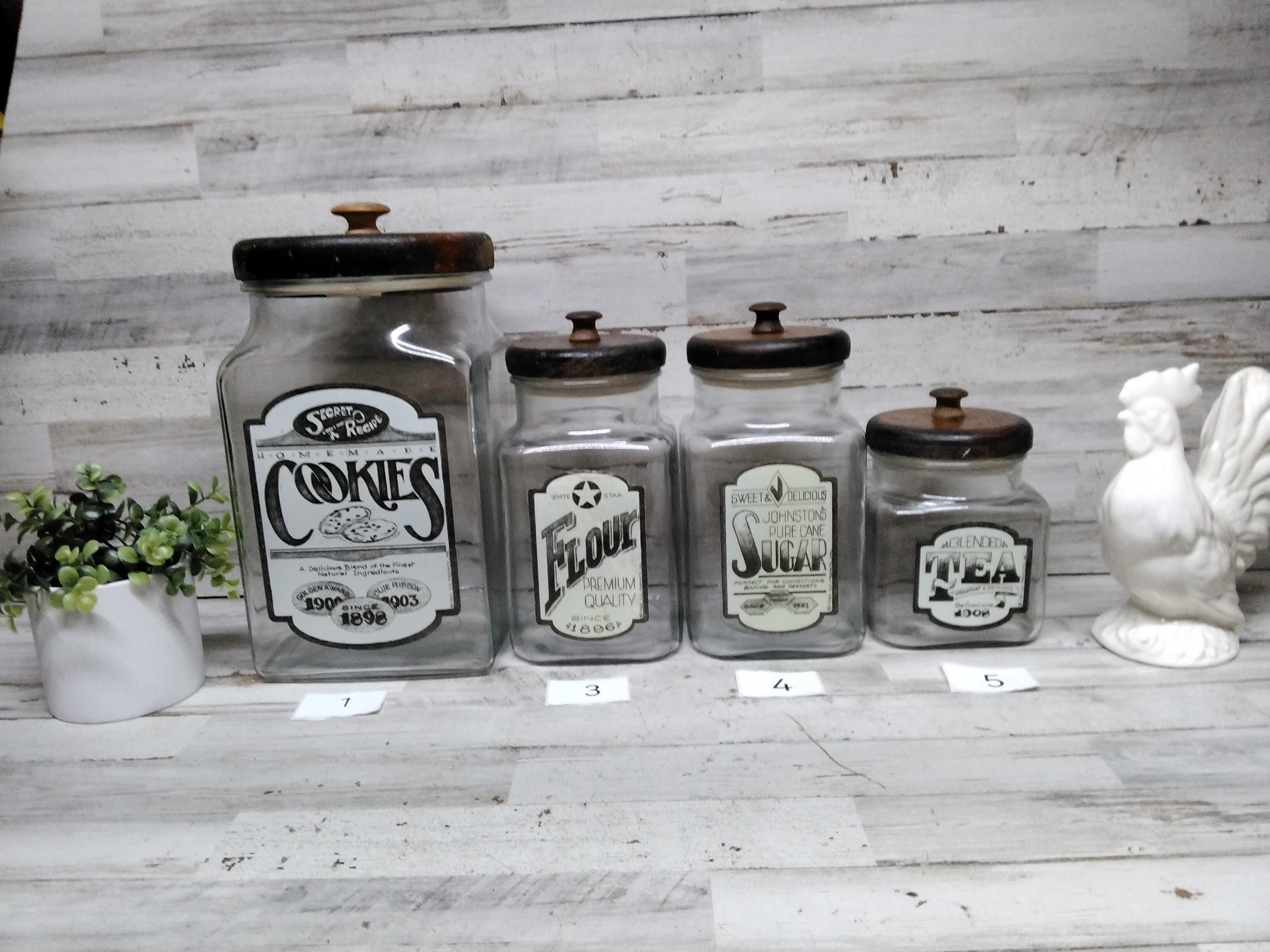 Glass cookie jar - Etsy 日本