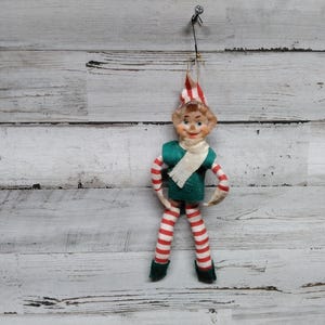 Elfo folletto vintage / Elfo folletto realizzato in Giappone / Natale vintage / Decorazione vassoio a più livelli / Natale di contea
