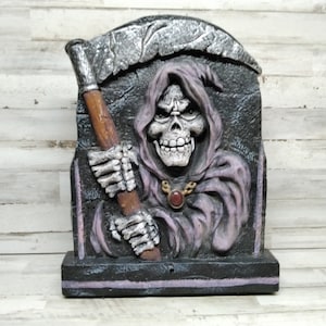 Vintage Halloween Decor  / Animated Grim Reaper / NOS Halloween Decor