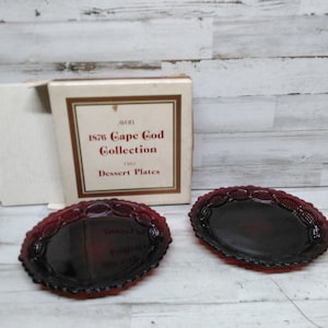 Nos Avon Cape Cod Dessert Plates / Set of e Dessert Plates/ Vintage Avon