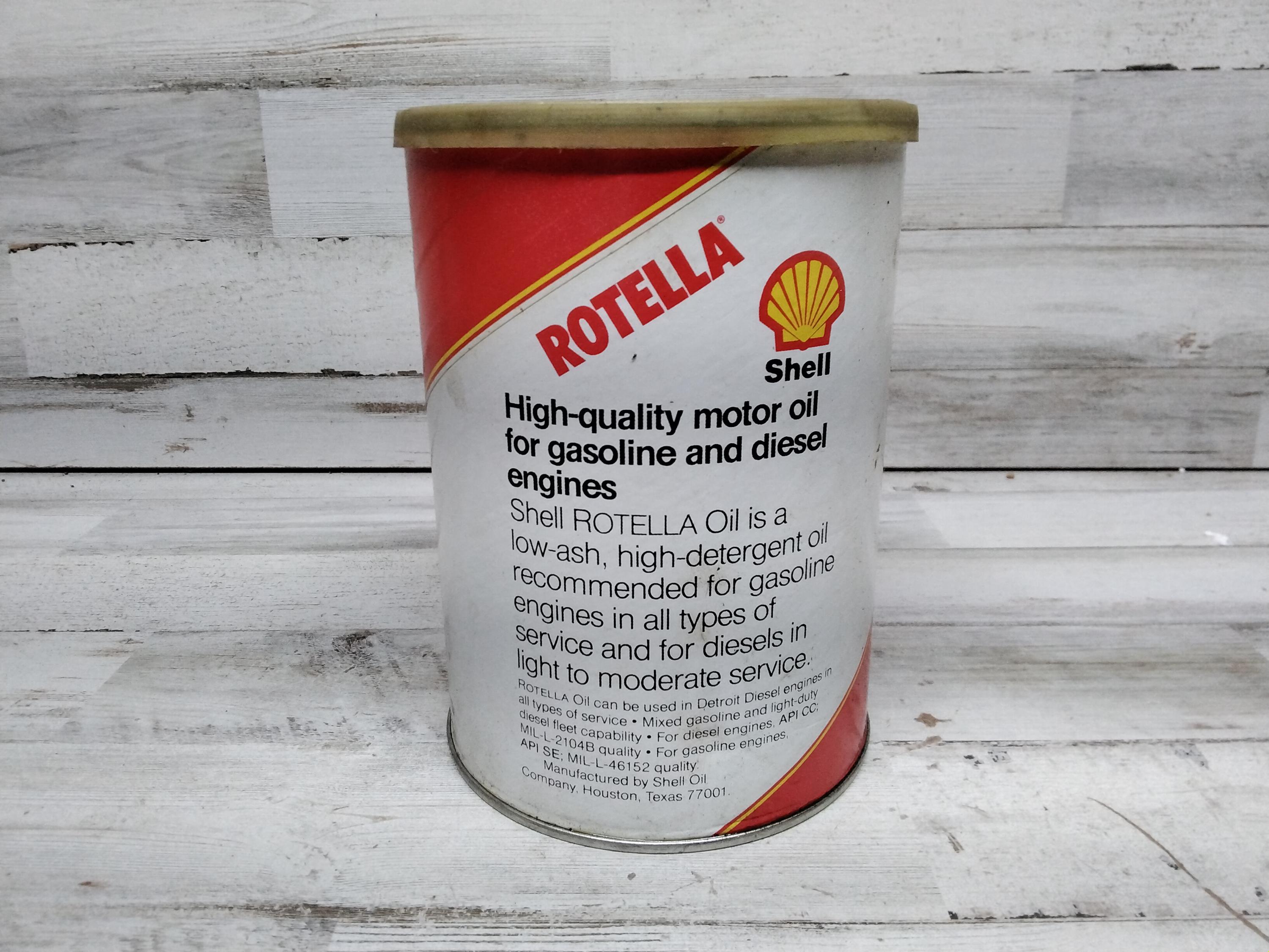 SHELL MOTOR OIL BIDONE LATTA Shell 1960 Arredo Vintage Insegna Pubblicità