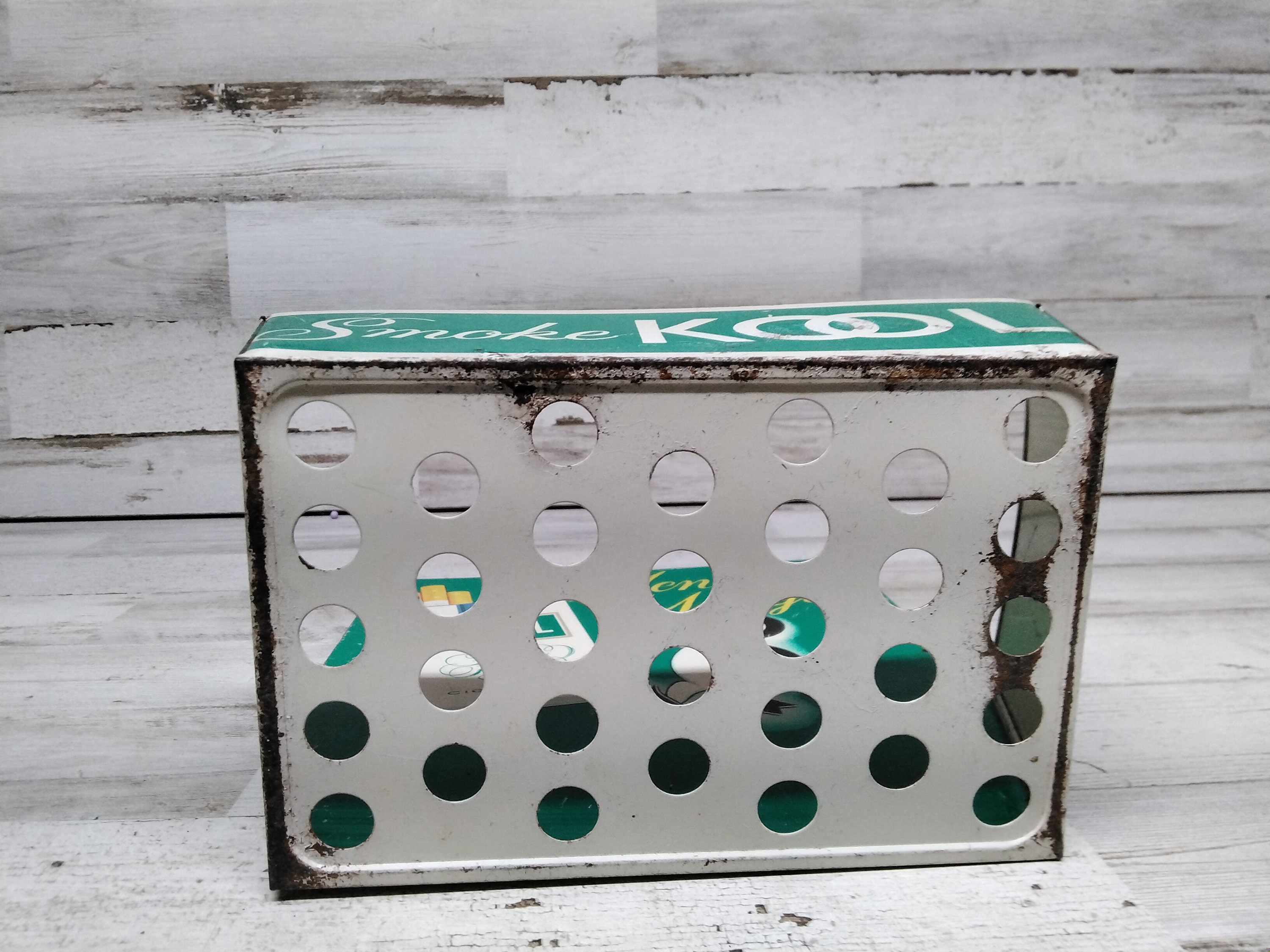 Kool Cigarette Menthol Magic Store Display Tin Match Holder W