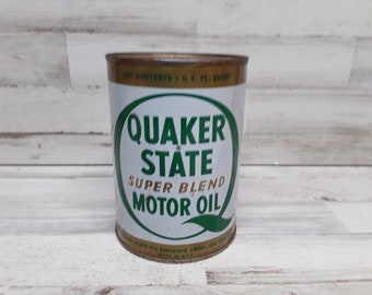 Aceite Quaker State Super Blend SAE 20W-40 HD vintage, sin abrir, coleccionable, para mecánicos de gasolineras, exhibición en garajes, cuevas de hombres, Oil City, PA