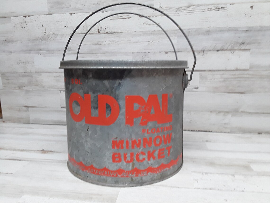 Vintage Old Pal Floating Minnow Bucket / 8 Quart 88F / Etsy
