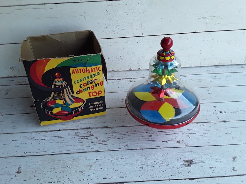 Automatic Continuous Color Changing Top Bryan Ohio Art #124 Vintage Toy W Box