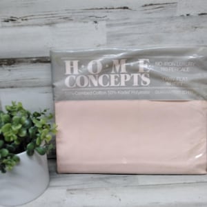 Vintage NOS Home Concepts Twin Flat Sheet  Peach  No Iron  Luxury  180 Percale Came from Luzarus Department Store