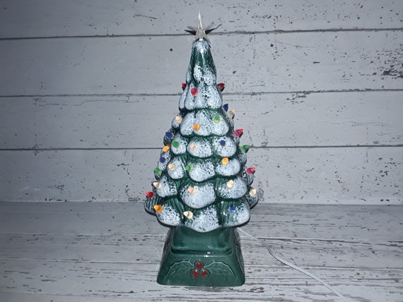 Gezond Wissen patroon Vintage elektrische keramische kerstboom met veelkleurige - Etsy Nederland