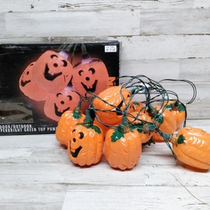 Vintage Super Bright Indoor/Outdoor Pumpkin String Lights  / 1996 Northfield,  Illinois