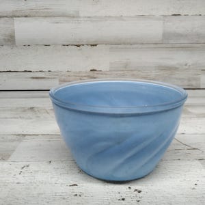Vintage blauwglazen Sue Bee Honey Creme Bowl / Blauwe Sue Bee Honey Bowl