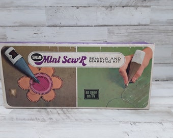 Mini Sew'R..Sewing and Marking Kit As seen on TV Easy Wool Applique..1970's Vintage Sewing Kit