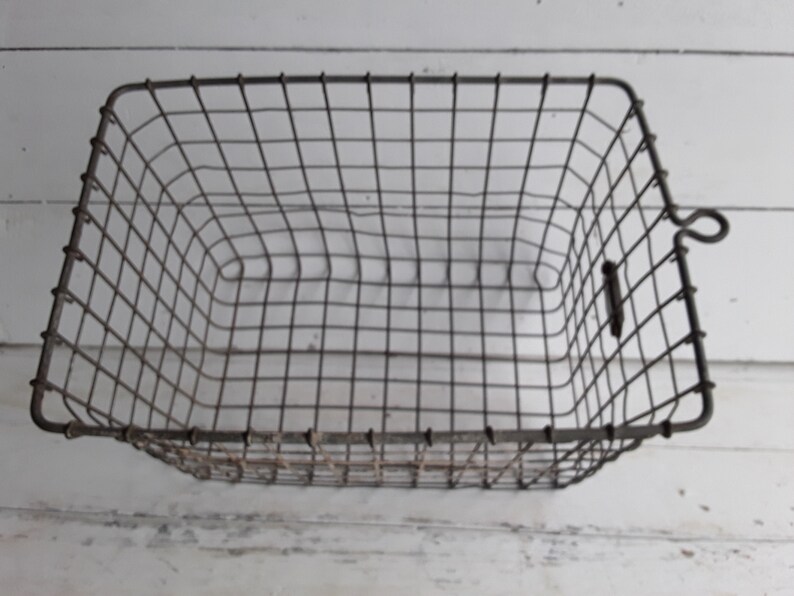 Vintage Coal Miner's Metal Wire Basket kaspar Wire Etsy
