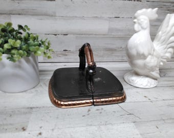 Sujetalibros de bronce vintage. / Decoración para estanterías.