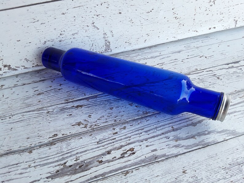Cobalt Blue Baker's Choice Glass Rolling Pin Etsy