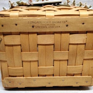 Longaberger 2002 Mothers Day Basket Liner / Protector Liner / Picture Frame Lid & Tie On / Dresden, Ohio 2022 image 7