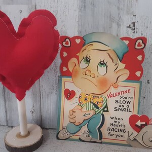 Tarjeta de San Valentín vintage, papel coleccionable, efímera, manualidades, álbumes de recortes