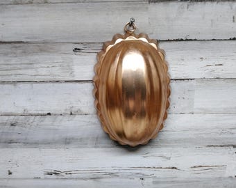 Moldes de gelatina de cobre vintage para colgar en la pared / Molde de cobre / Decoración de cocina de cobre / Adornos de pared de cobre para cocina de los años 60