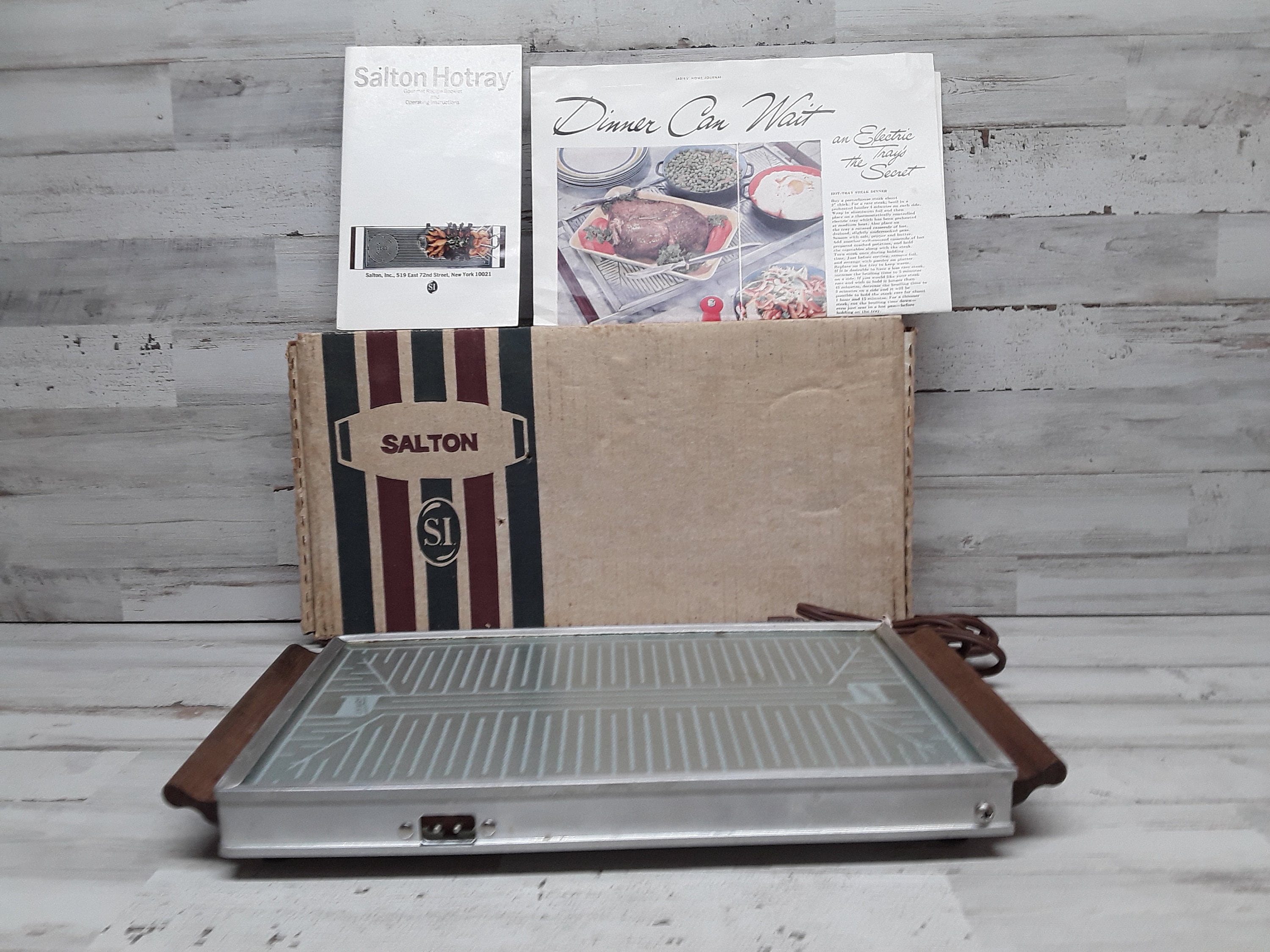 Vintage Salton Hotray Food Warmer Electric Hot Plate Square