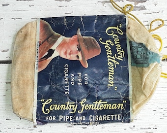 Vintage County Gentleman Tobacco Sack, Depressiom Era