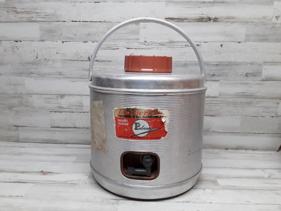 Vintage Poloron Featherlite 2 Gallon All Aluminium Thermos Jug