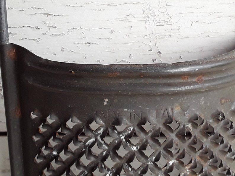 Italy Kitchen, Early Cheese Grater Half Moon Half Round Steel Primitive Handmade Kitchen Classic From Italy