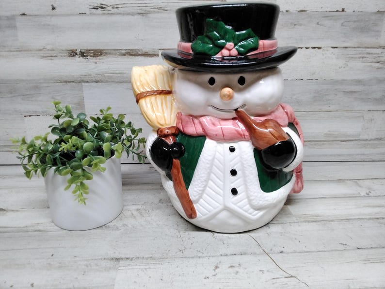 Vintage Snowman Cookie Jar